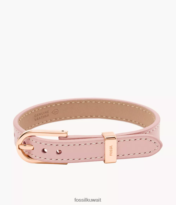 كيلووات Fossil نحيف سوار جلدي من التراث على شكل حرف D احمر خدود 2F6F21254 مجوهرات