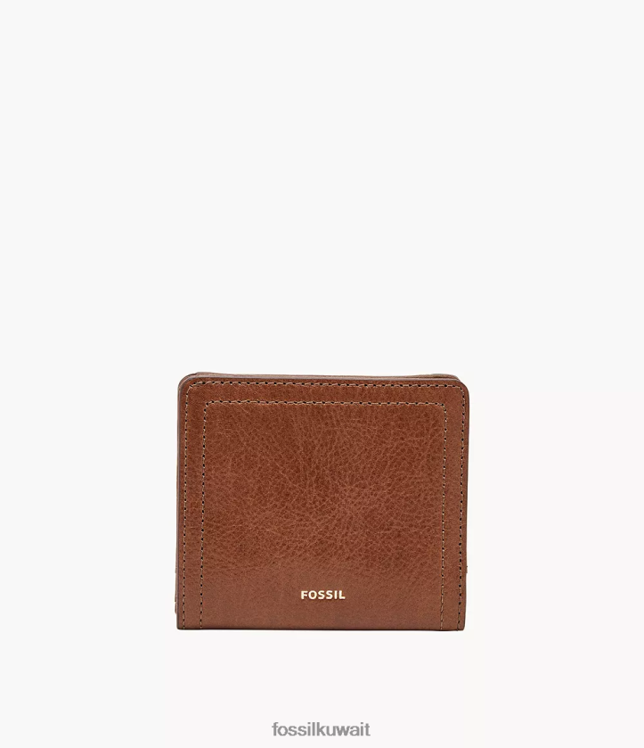 كيلووات Fossil نحيف لوغان تتفاعل الصغيرة bifold بني 2F6F2743 محفظة