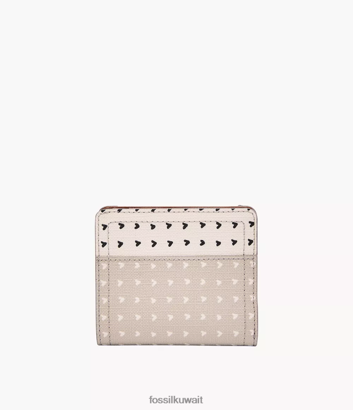 كيلووات Fossil نحيف لوغان تتفاعل الصغيرة bifold البيج / البني / الأبيض 2F6F2889 محفظة