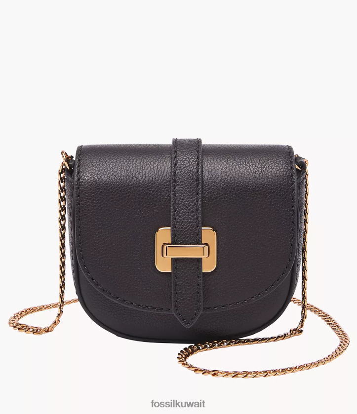 كيلووات Fossil نحيف الصنفرة الصغيرة crossbody أسود 2F6F2500 شنطة