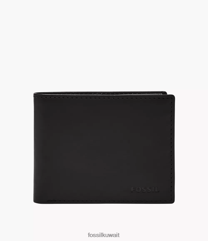 كيلووات Fossil رجال ديريك rfid passcase أسود 2F6F21689 محفظة