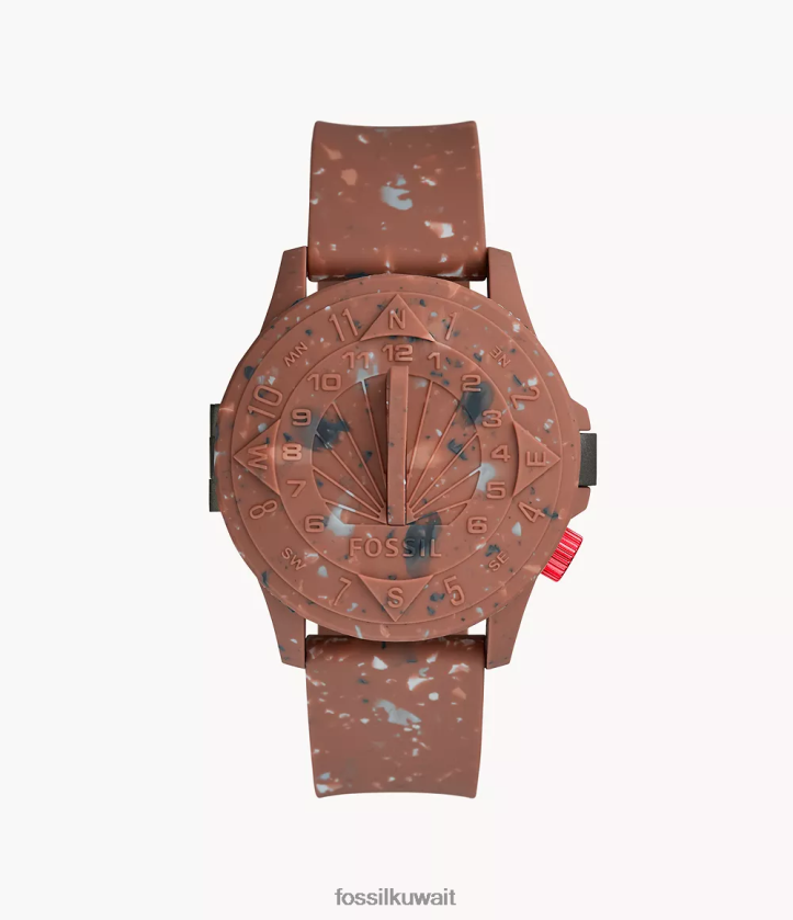 كيلووات STAPLE x Fossil رجال إصدار محدود من ساعة السيليكون الأوتوماتيكية تيرا كوتا 2F6F21604 يشاهد